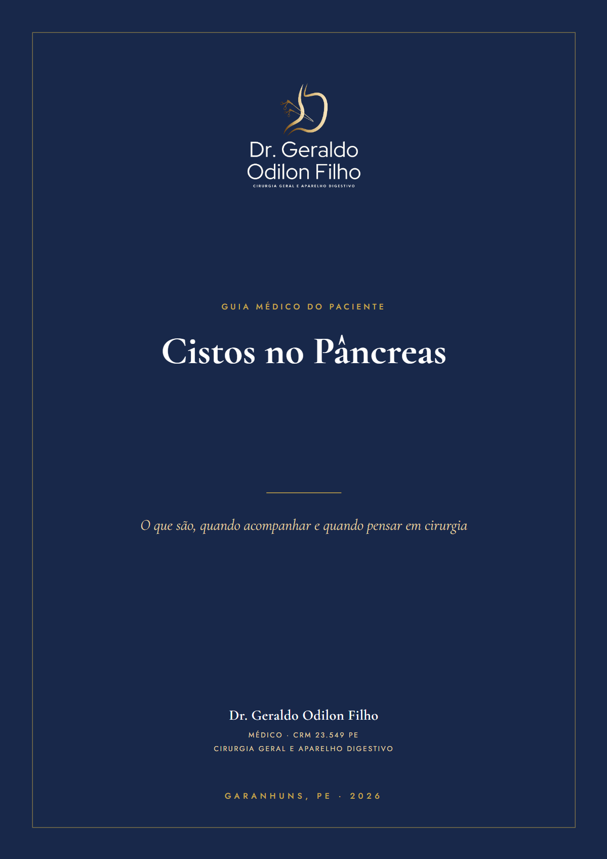 Capa do material: Cistos no Pâncreas
